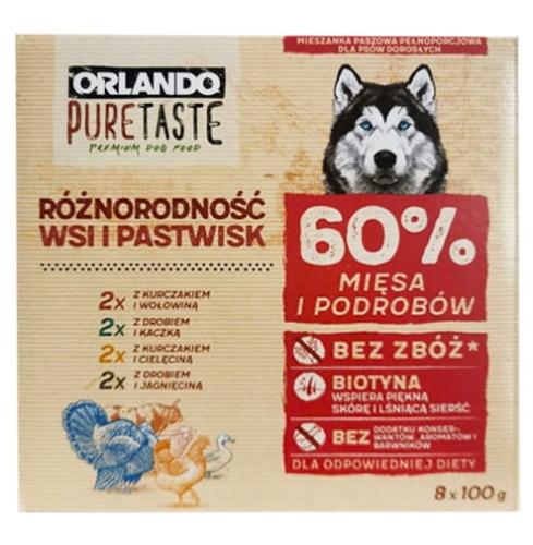 Karma mokra dla psa Orlando Mix  Smaków 100g.jpg