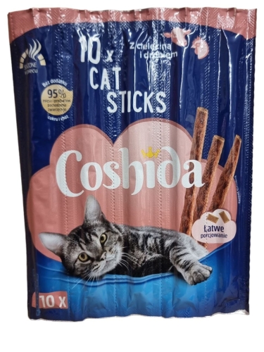 Karma uzupełniająca dla kota Cat Sticks 10szt. Coshida Drób i Cielęcina.jpg
