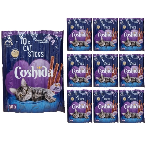 Karma uzupełniająca dla kota Cat Sticks 10x10szt. Coshida Jagnięcina Indyk.jpg