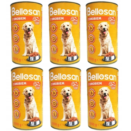 Bellosan Karma dla psów dorosłych z drobiem 6 x 1,25 kg.jpg