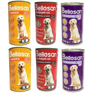 Bellosan Karma dla psów dorosłych Mix smaków  6 x 1,25 kg