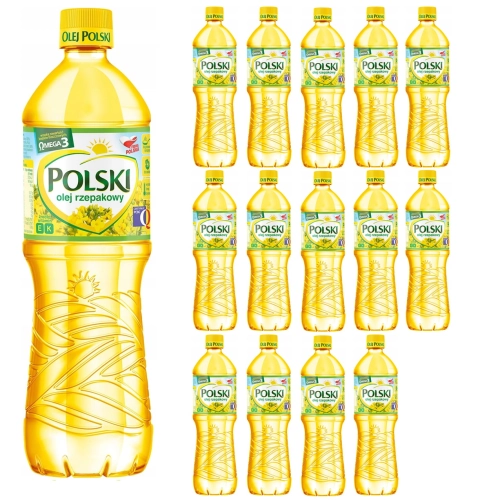 Olej Polski rzepakowy z Omega 3 Zestaw 15x1 L