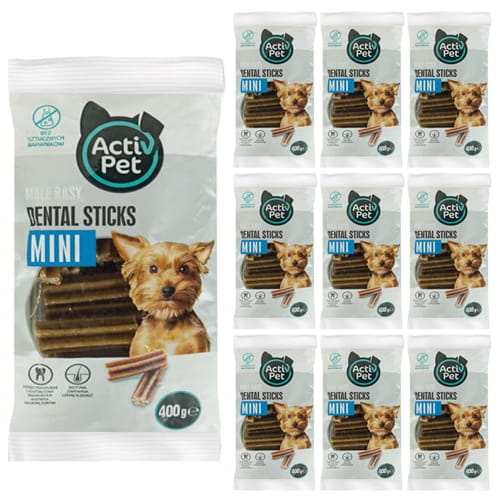 Przysmak dla psa Małe rasy Dental Sticks Mini 10 x 400g Activ Pet.jpg
