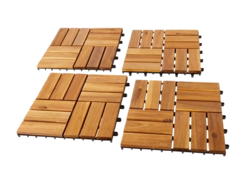 Drewniane płytki podłogowe tarasowe 4 sztuki 31 x 31 x 2,5 cm (2).JPG