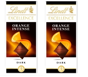 LINDT EXCELLENCE Gorzka czekolada z pomarańczą i migdałami 2 x 100g 