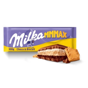 Milka Mmmax Czekolada mleczna HERBATNIK CHOCO & BISCUIT 300g 