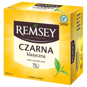 Remsey Herbata czarna klasyczna 75 torebek 150g