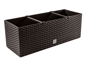 Doniczka donica ogrodowa balkonowa z wkładem 51,5 x 19,5 x 18,5 Rato Case umbra brąz
