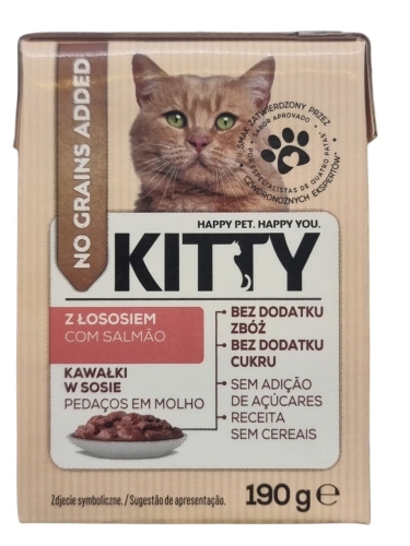 Kitty Mokra karma dla kota kawałki w sosie łosoś 190 g.jpg