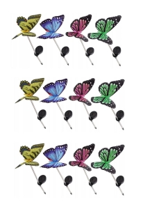 Zestaw Lampka solarna LED zmiana kolorów Motyl 12 szt
