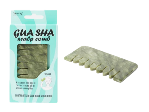 Grzebień Gua Sha do masowania skóry głowy jadeitowy 16 x 8 cm  (1).png