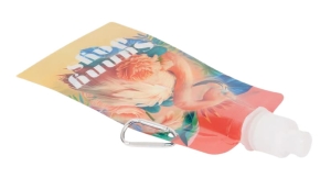 Składana butelka na wodę turystyczna sportowa miękka 450 ml flaming