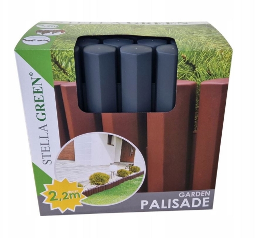 Palisada obrzeże ogrodowe płotek 2,2 m 8x27cm Antracyt (1).JPG