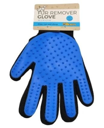 Rękawica do wyczesywania sierści do czesania Niebieska.JPG