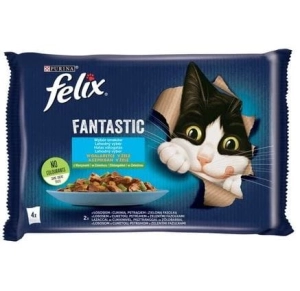 FELIX Fantastic Karma dla kotów wybór smaków w galaretce (4 x 85 g) 340 g