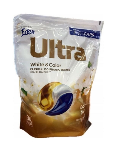 Ultra Kapsułki do prania jasnych kolorowych Gold&amp;Jaśmin 36 sztuk.JPG