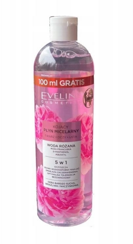 Eveline Cosmetics Kojący płyn micelarny 5w1 Woda różana 500 ml.JPG