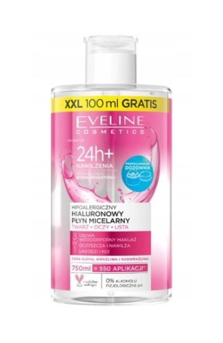 Eveline Cosmetics Hipoalergiczny Hialuronowy płyn micelarny 3w1 Aloes 750 ml.JPG