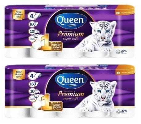Papier toaletowy Queen Premium Cotton  4 warstwowy 2x10 rolek.JPG
