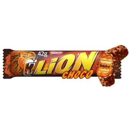 Baton Lion Czekolada Karmel Orzeszki Arachidowe Nestle Wafelek 42 g.JPG
