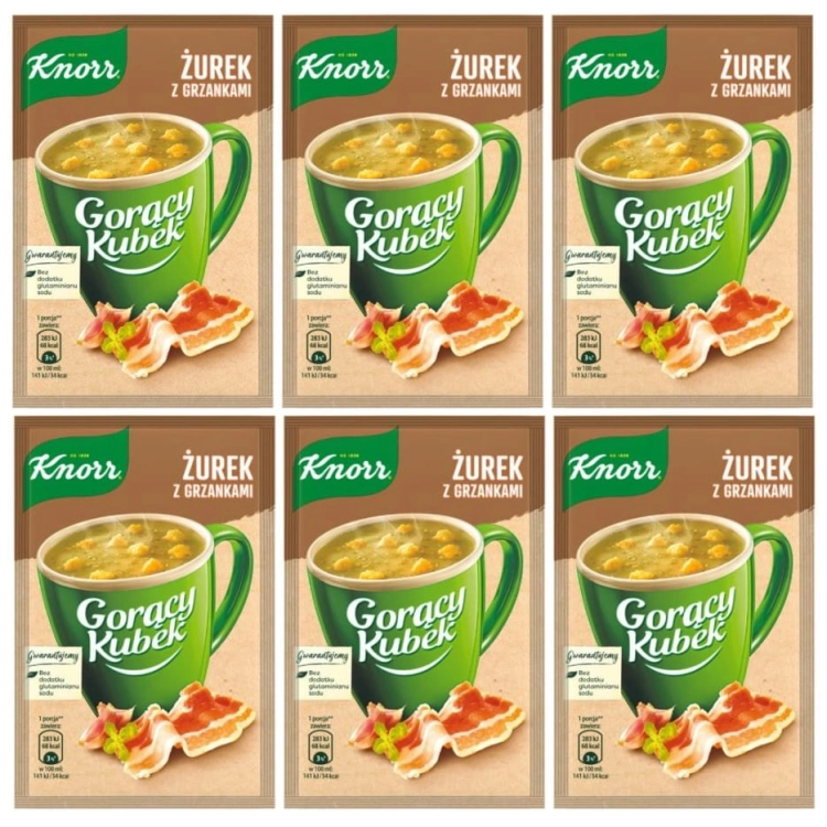 Knorr Gorący kubek żurek z grzankami 17 g 6x