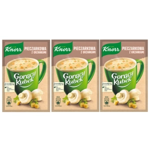 Knorr Gorący kubek Pieczarkowa z grzankami 15 g 3x