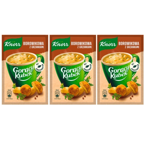 Knorr Gorący kubek Borowikowa z grzankami 15 g  3x