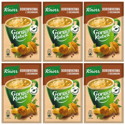 Knorr Gorący kubek Borowikowa z grzankami 15 g  6x