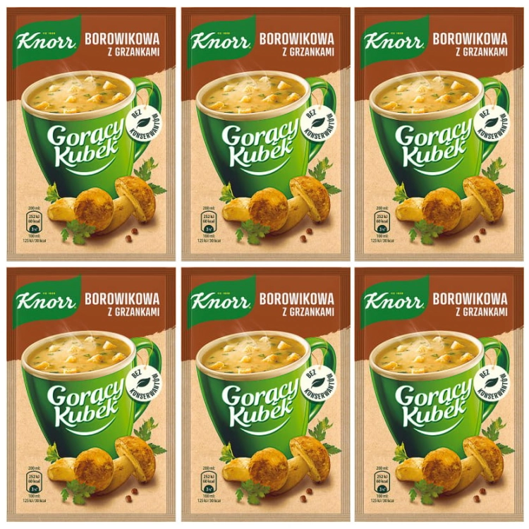 Knorr Gorący kubek Borowikowa z grzankami 15 g  6x