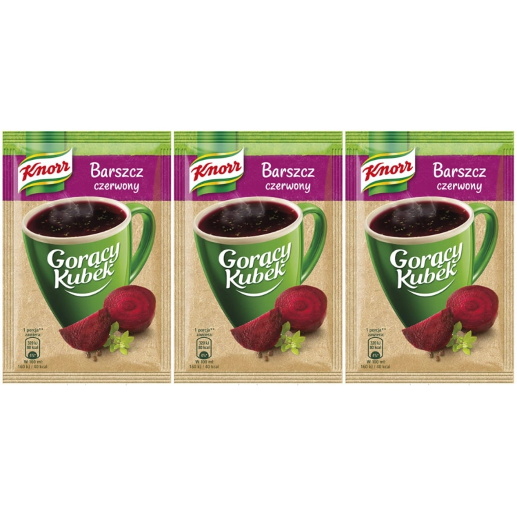 Knorr Gorący kubek Barszcz Czerwony 14 g  3x