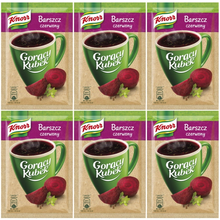 Knorr Gorący kubek Barszcz Czerwony 14 g  6x