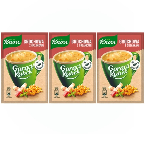 Knorr Gorący kubek Grochowa z Grzankami 21 g  3x