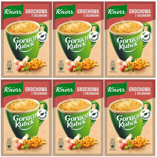 Knorr Gorący kubek Grochowa z Grzankami 21 g  6x