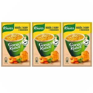 Knorr Gorący kubek Rosół z Kury z Makaronem 12 g 3x