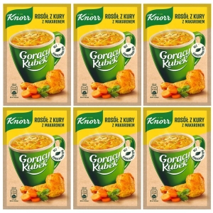 Knorr Gorący kubek Rosół z Kury z Makaronem 12 g 6x