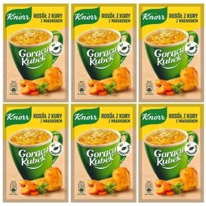 Knorr Gorący kubek Rosół z Kury z Makaronem 12 g 6x