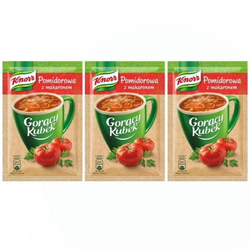 Knorr Gorący kubek Pomidorowa z Makaronem 19 g  3x