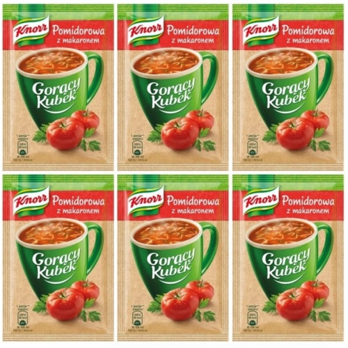 Knorr Gorący kubek Pomidorowa z Makaronem 19 g  6x