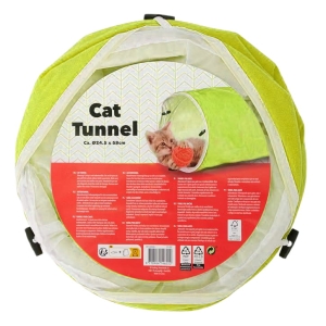 Tunel do zabawy dla kota  Ø 24,5 x 58 cm Zielony 