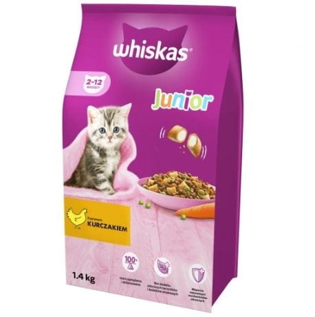 Whiskas Junior  Sucha karma dla kociąt Kurczak 1,4 kg.JPG