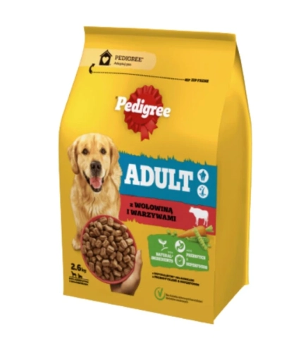PEDIGREE Adult Karma sucha z Wołowiną Średnie i Duże Rasy 2.6 kg.webp