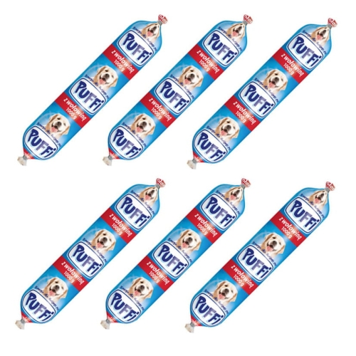Baton Kiełbasa Karma dla psa z wołowiną Puffi 6 x 1kg.jpg