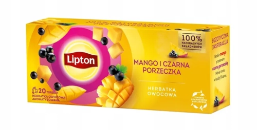 Lipton Herbatka Owocowa Mango Czarna Porzeczka 20 torebek.webp
