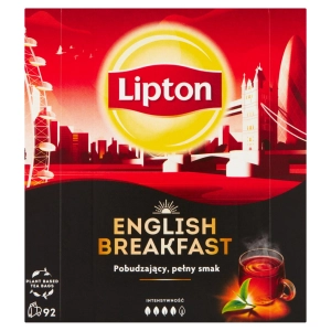 Lipton English Breakfast 92 torebki - Herbata czarna ekspresowa Lipton 184g