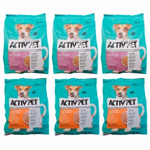 Karma sucha dla psa Małe rasy Mix Smaków 6 x 1,5 kg Activ Pet