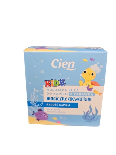 Cien kids Musująca kula do kąpieli z Zabawką Magiczne Akwarium 155g.jpg