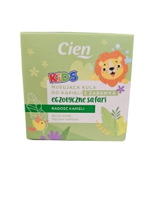 Cien Kids Musująca kula do kąpieli z Zabawką Egzotyczne Safari 155g