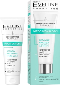 Matujący krem ​​do twarzy Eveline Skoncentrowana Formuła  na niedoskonałości skóry  50ml 