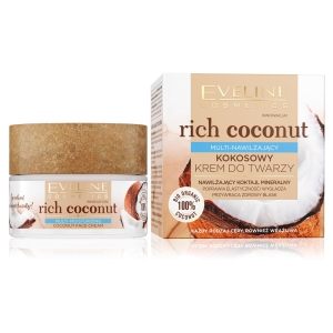 Krem Rich Coconut multi - nawilżający do twarzy Eveline Cosmetics na dzień 50 ml