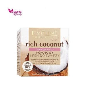 Eveline Rich Coconut ultra odżywczy kokosowy krem do twarzy 50 ml VEGAN